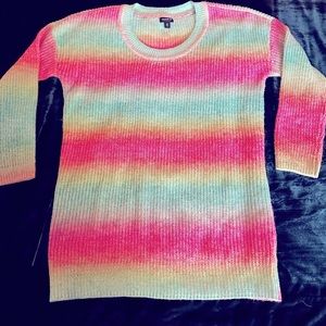 Torrid sweater. Size OO / LG Amazing Barbie colors! Very soft and comfortable.